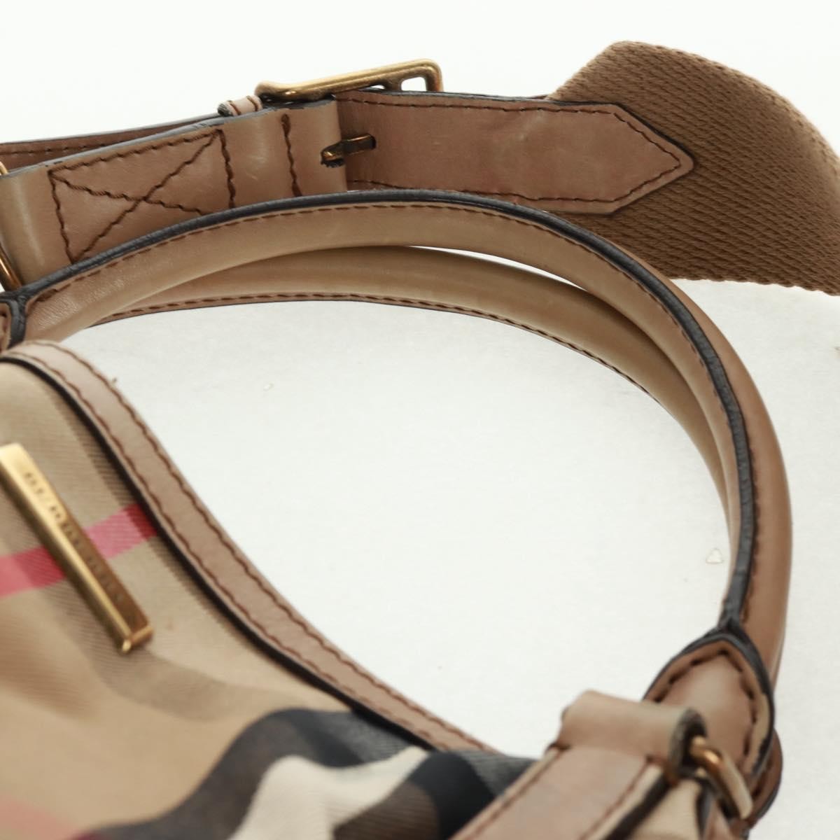 Burberry Brecon Convertible Tote House Check Canvas, BEIGE, CANVAS, Tote bag