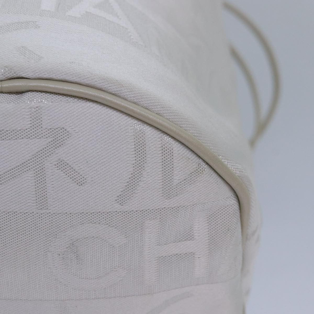 Chanel Vintage 2-Pouch Camera Bag Quilted Lambskin, WHITE, CANVAS, Crossbody bag