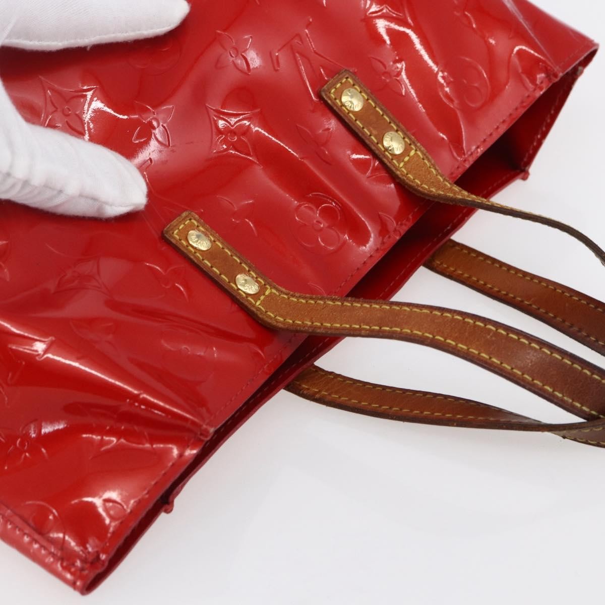 Louis Vuitton Reade Handbag Monogram Vernis, RED, PATENT_LEATHER, Handbag