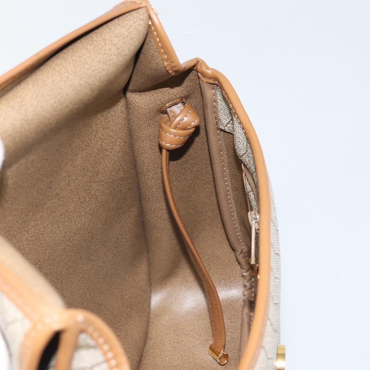 Christian Dior Vintage Honeycomb Shoulder Bag Canvas, Beige, PVC + Canvas, Shoulder Bag