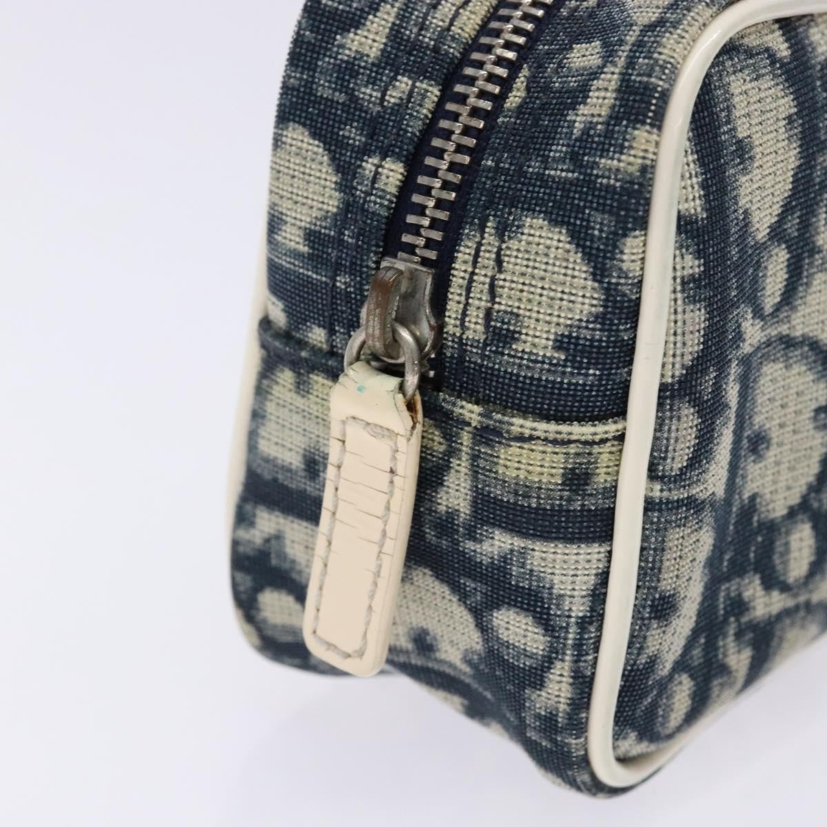 Christian Dior Vintage Trotter Pouch Diorissimo Canvas, NAVY, CANVAS, Clutche & pouche