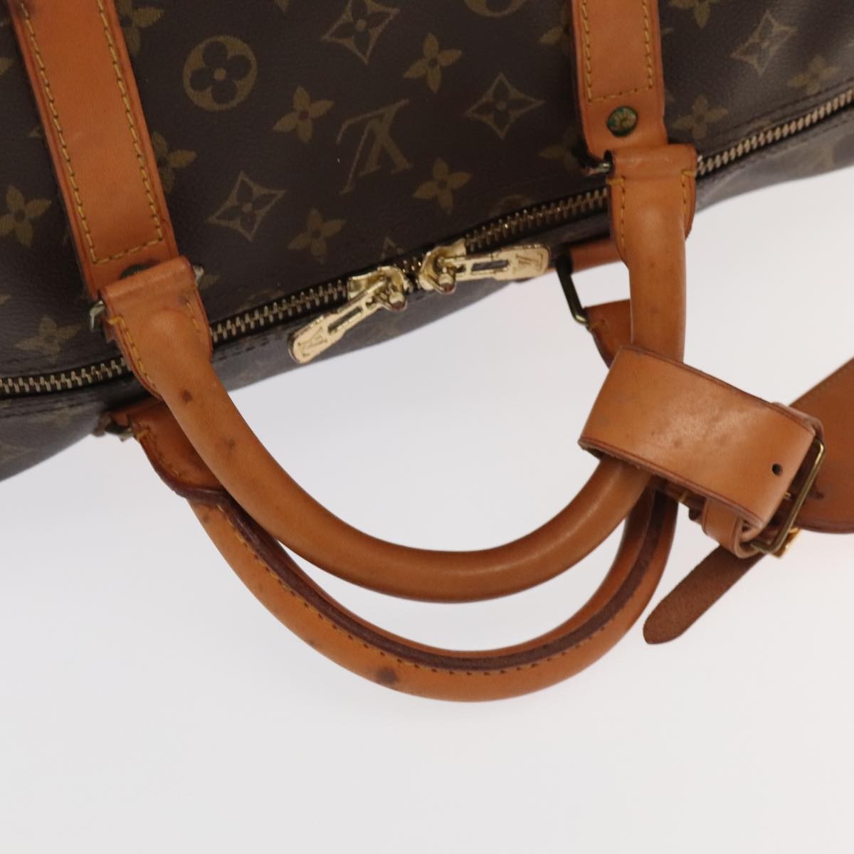 Louis Vuitton Keepall Bandouliere Bag Monogram Canvas, BROWN, CANVAS, Travel bag