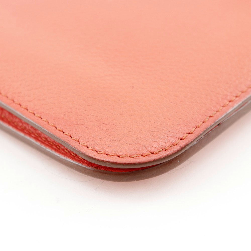 Hermes Dogon Duo Combined Wallet Leather, PINK, LEATHER, Wallets