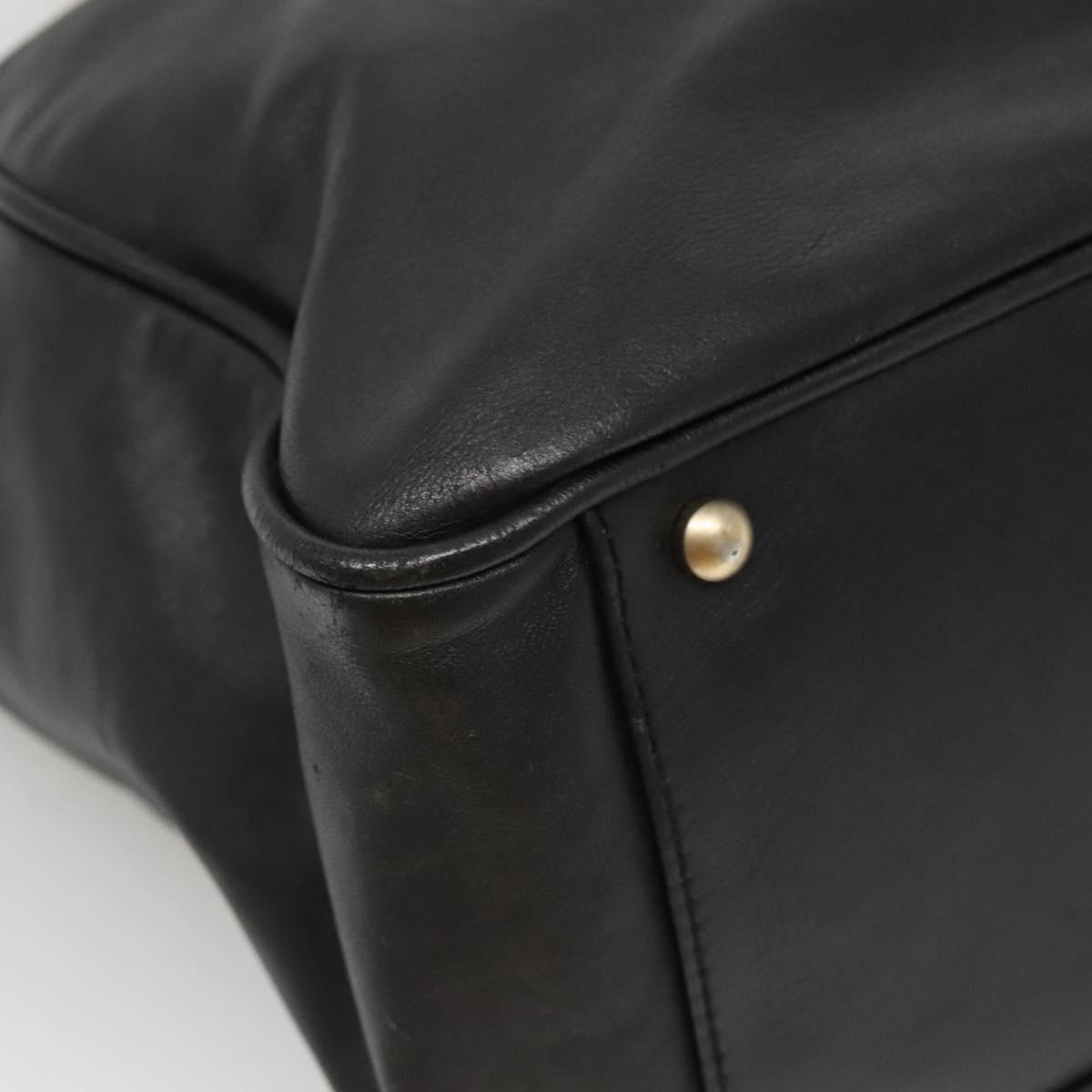 Chanel Camellia Tote Leather, BLACK, LEATHER, Tote bag