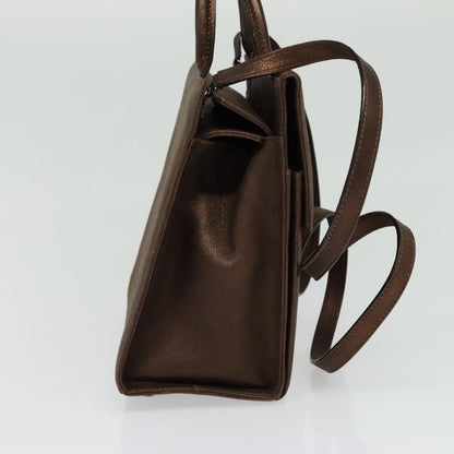 Salvatore Ferragamo Gancini Shoulder Bag Leather, BROWN, LEATHER, Shoulder bag