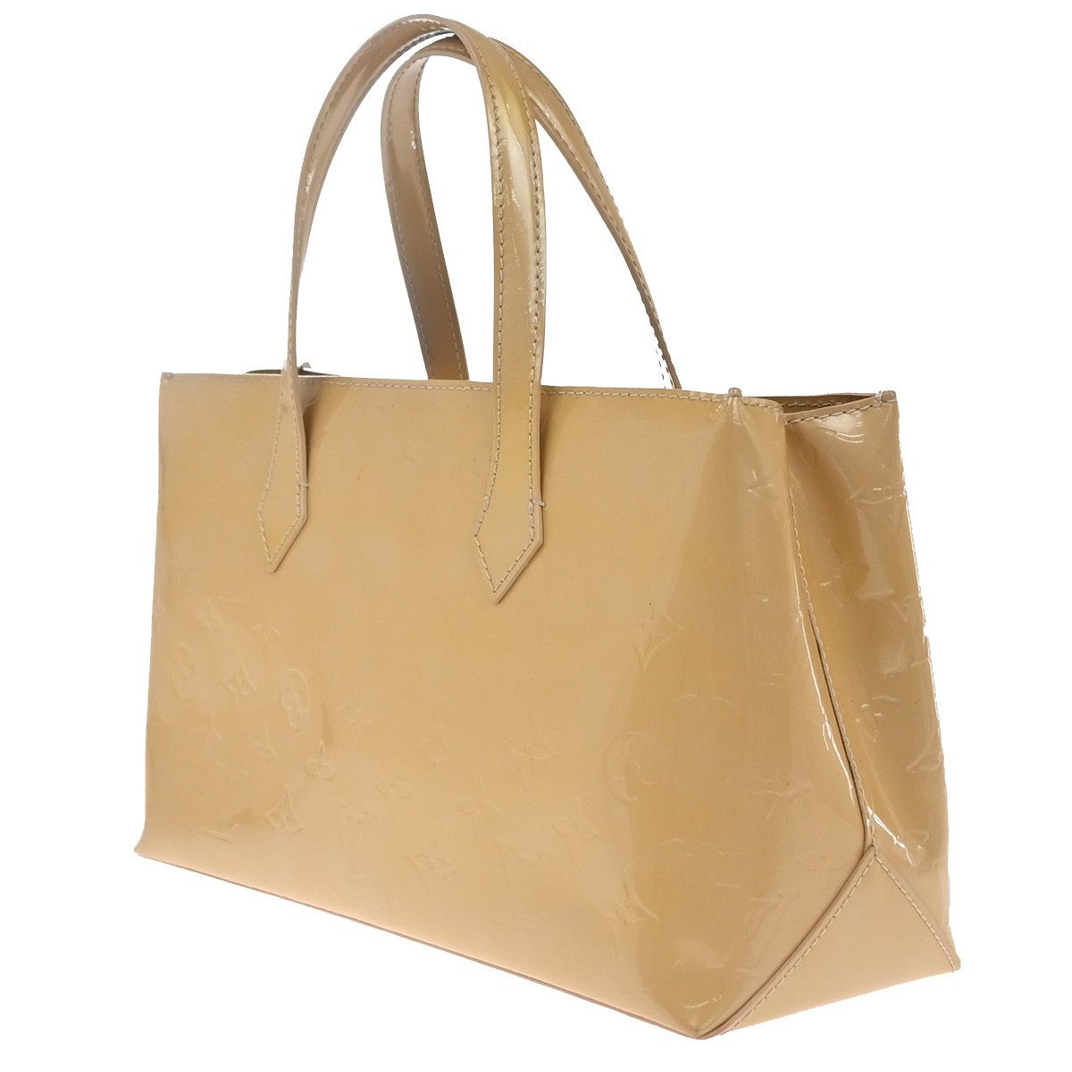 Louis Vuitton Wilshire Handbag Monogram Vernis, BEIGE, PATENT_LEATHER, Handbag