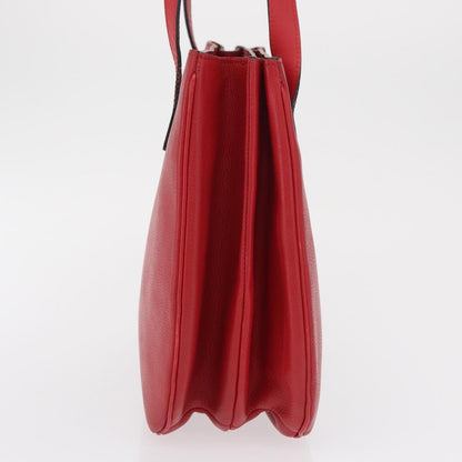 Celine Vintage Shoulder Bag Leather, RED, LEATHER, Shoulder bag