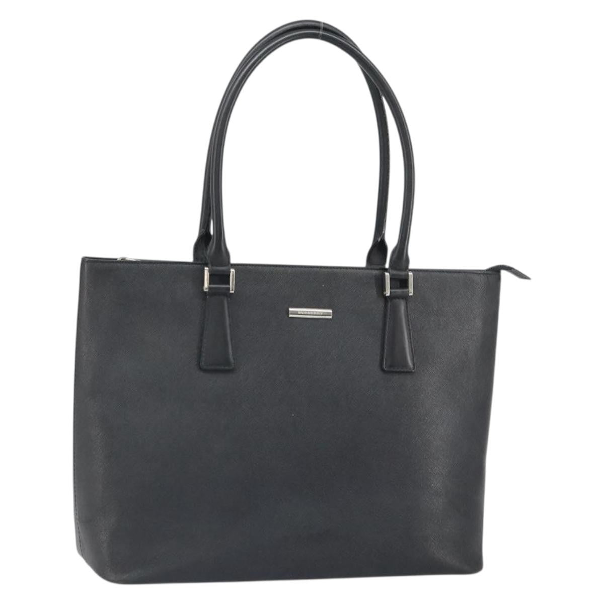 Burberry Vintage tote bag Leather, BLACK, LEATHER, Tote bag