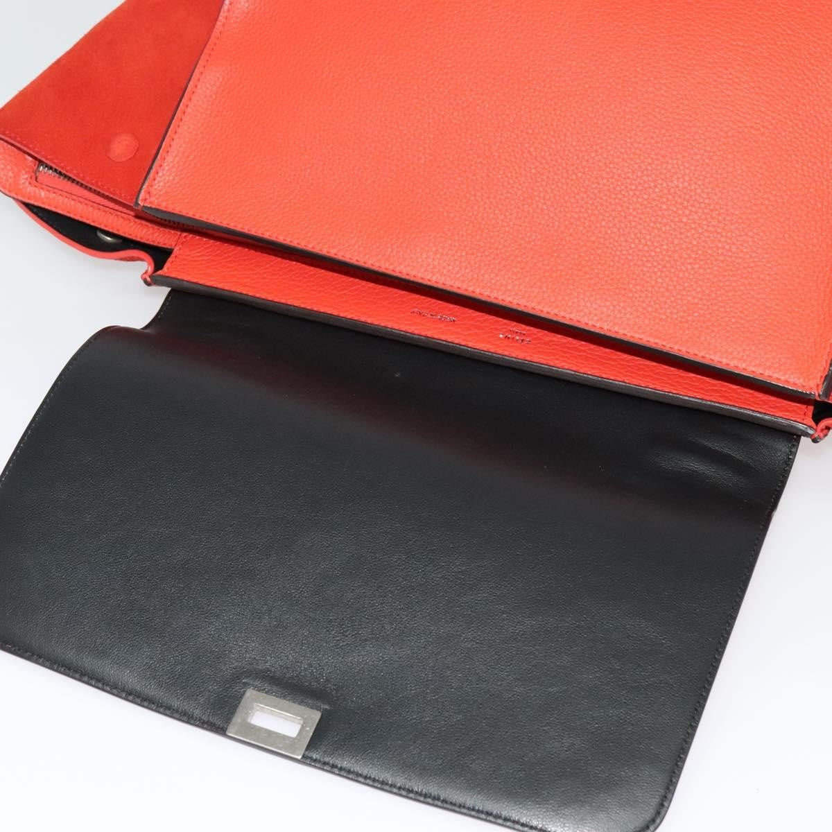 Celine Trapeze Bag Leather with Suede, RED, LEATHER, Handbag