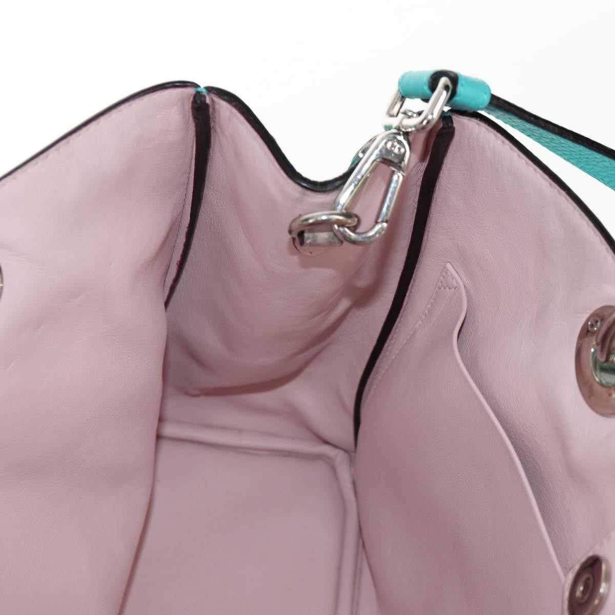 Christian Dior Diorissimo Tote Pebbled Leather, TURQUOISE, LEATHER, Tote bag