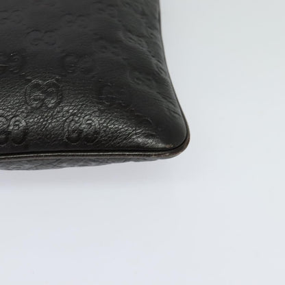 Gucci Zip Top Messenger Bag Guccissima Leather, BROWN, LEATHER, Shoulder bag