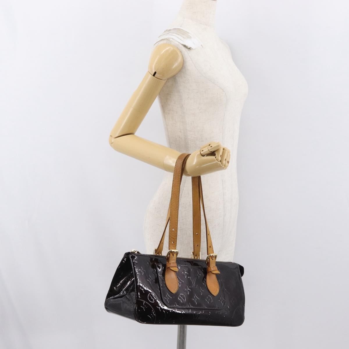 Louis Vuitton Rosewood Avenue Handbag Monogram Vernis, BROWN, PATENT_LEATHER, Shoulder bag