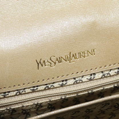 Saint Laurent Buckle Flap Crossbody Bag Canvas, BEIGE, CANVAS, Shoulder bag