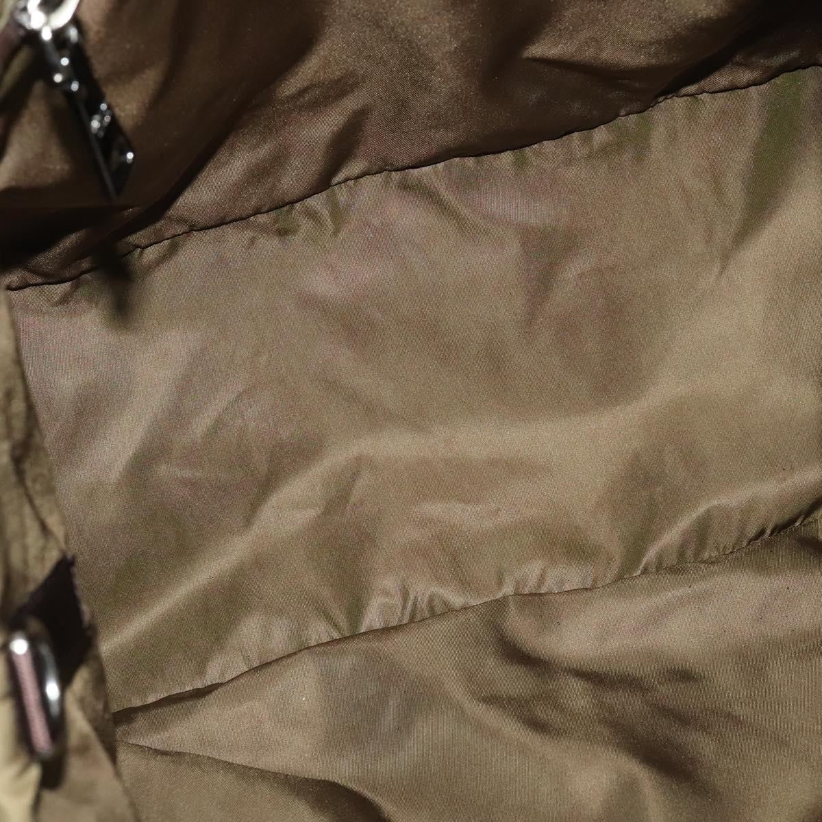 Prada Convertible Double Tote Tessuto, KHAKI, NYLON, Handbag