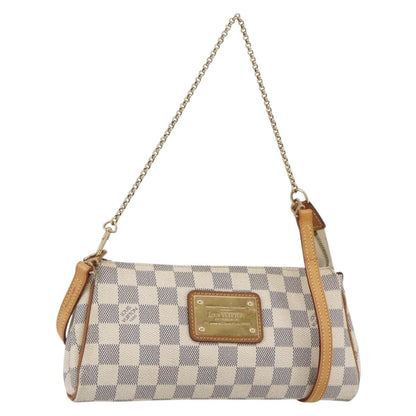Louis Vuitton Eva Handbag Damier, BEIGE, CANVAS, Clutche & pouche