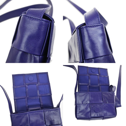 Bottega Veneta Cassette Crossbody Bag Maxi Intrecciato Fringe Leather, PURPLE, LEATHER, Crossbody bag