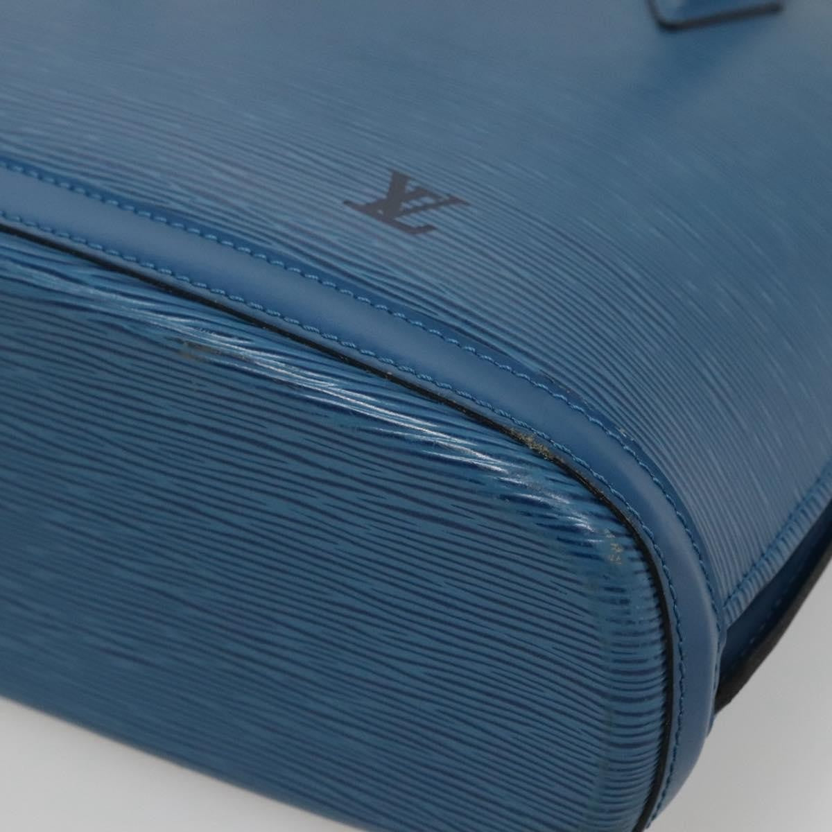 Louis Vuitton Lussac Handbag Epi Leather, BLUE, LEATHER, Shoulder bag