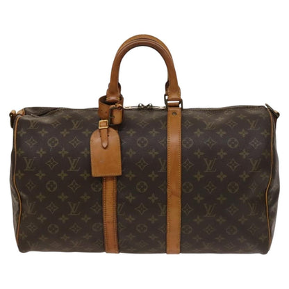 Louis Vuitton Keepall Bandouliere Bag Monogram Canvas, BROWN, CANVAS, Travel bag