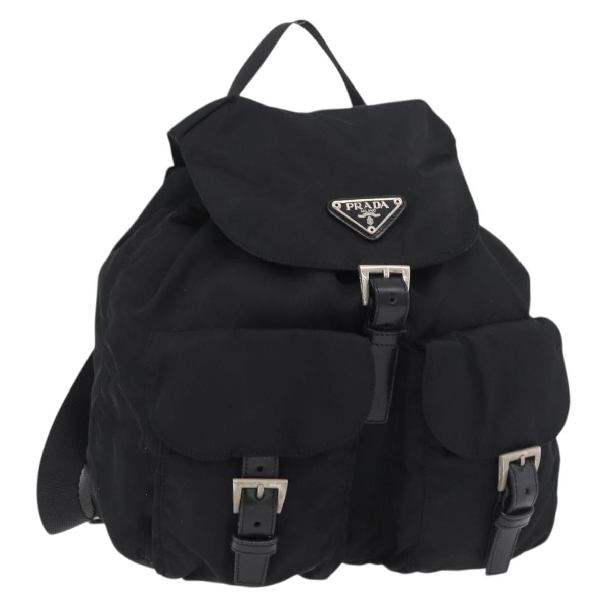 Prada Sac à dos Re-nylon nylon, Black, Nylon, Backpack