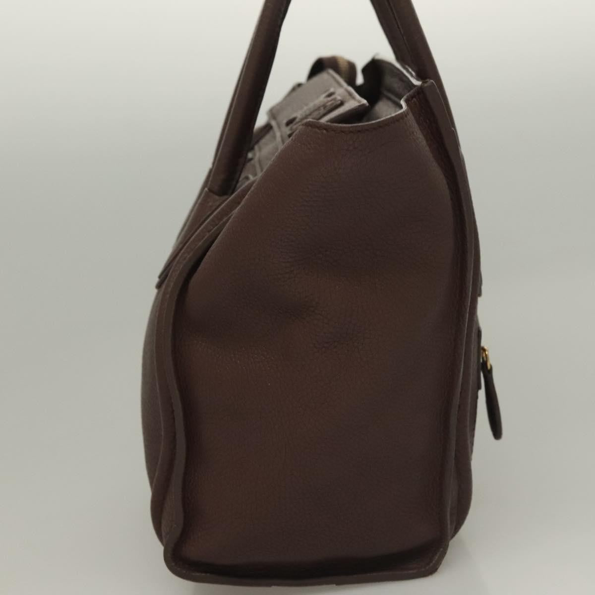 Celine Shopper Luggage Leather, BROWN, LEATHER, Handbag
