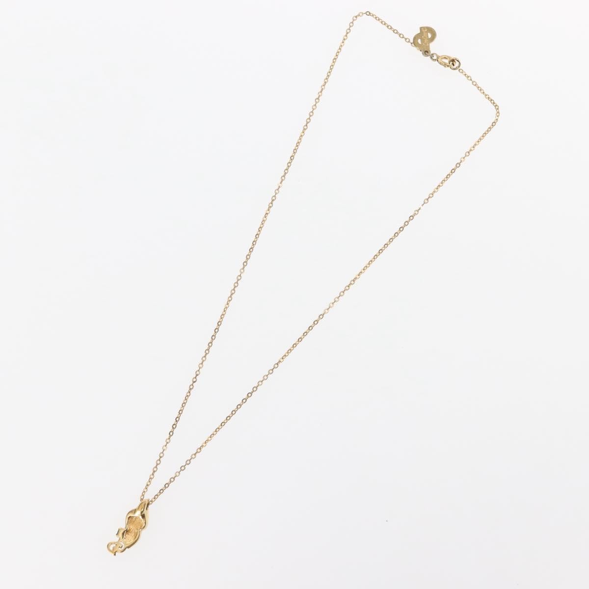 Christian Dior CD Pendant Necklace Gold-plated, GOLD, METAL, Necklace