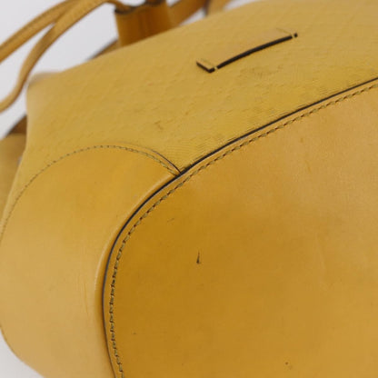 Gucci Bright Bucket Bag Diamante Leather, YELLOW, LEATHER, Shoulder bag
