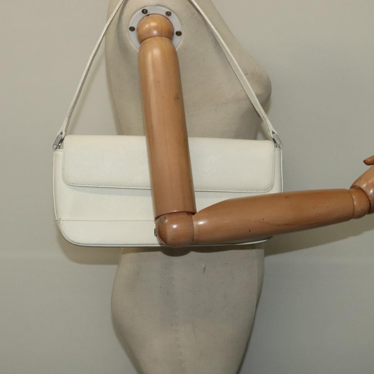 Burberry Flap Shoulder Bag Leather, WHITE, LEATHER, Shoulder bag