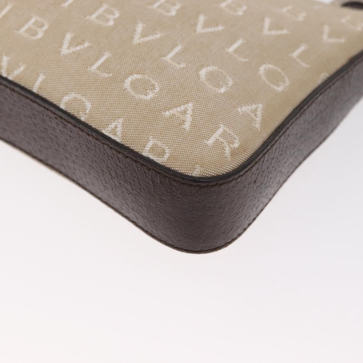 Bvlgari Pouch Canvas, BEIGE, CANVAS, Clutche & pouche