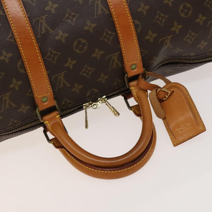 Louis Vuitton Keepall Bag Monogram Canvas, BROWN, CANVAS, Travel bag