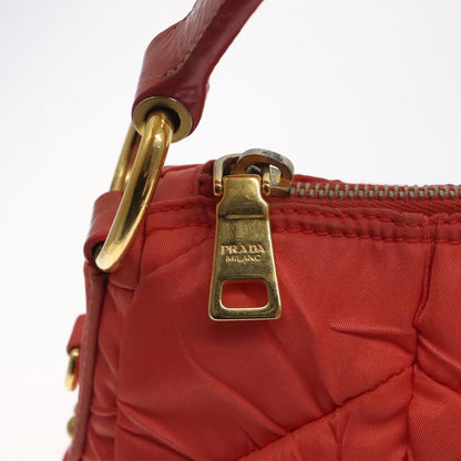 Prada Vintage Zip Handbag Tessuto, ORANGE, NYLON, Handbag