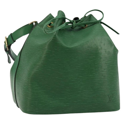 Louis Vuitton Petit Noe Handbag Epi Leather, Green, Leather, Shoulder Bag