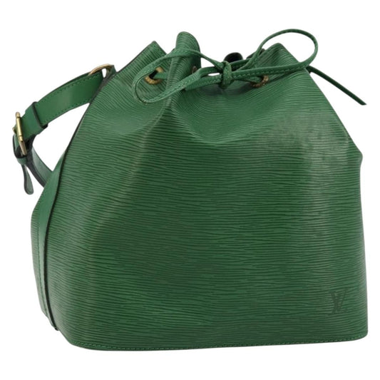 Louis Vuitton Petit Noe Handbag Epi Leather, Green, Leather, Shoulder Bag