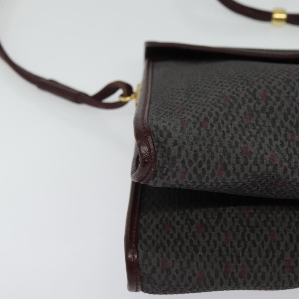 Saint Laurent Vintage Shoulder Bag Canvas, BURGUNDY, CANVAS, Shoulder bag