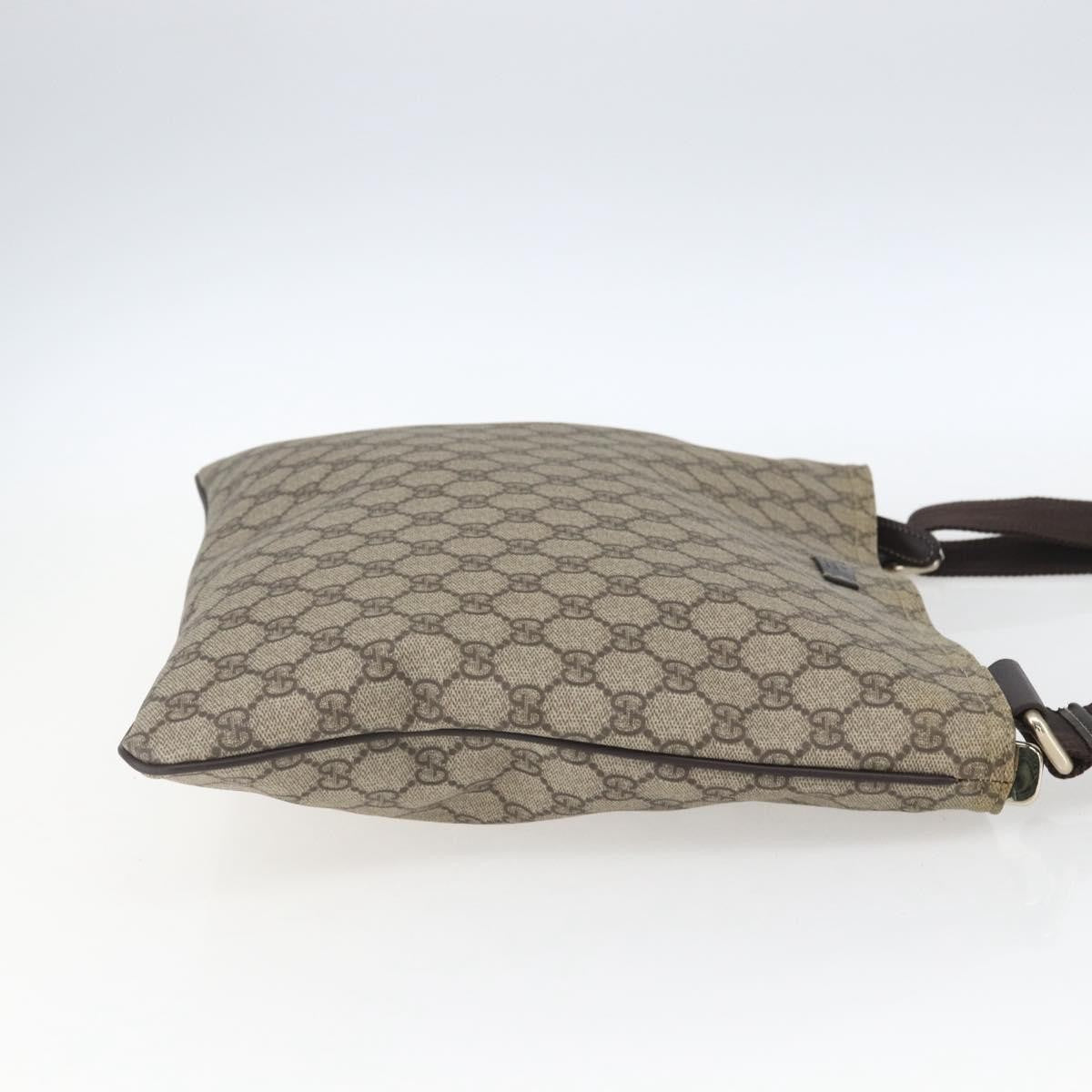 Gucci Zip Top Messenger Bag GG Coated Canvas, BEIGE, CANVAS, Shoulder bag