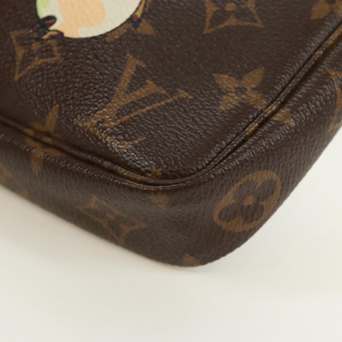 Louis Vuitton Pochette Accessoires Limited Edition Monogram Murakami Panda, BROWN, CANVAS, Clutche & pouche