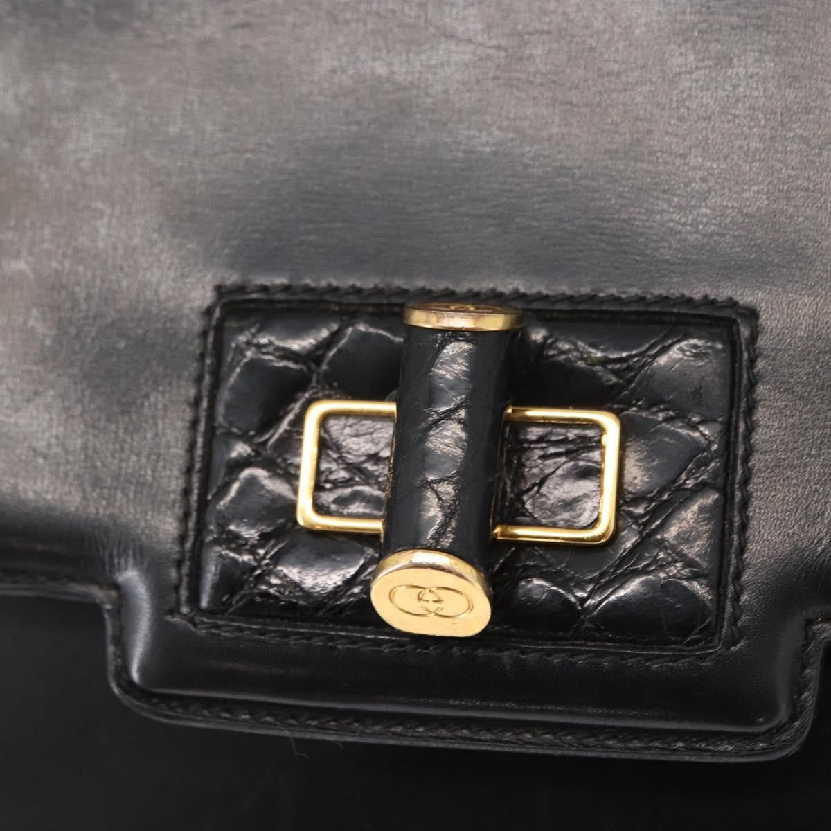 Gucci Vintage Shoulder Bag Leather, BLACK, LEATHER, Shoulder bag
