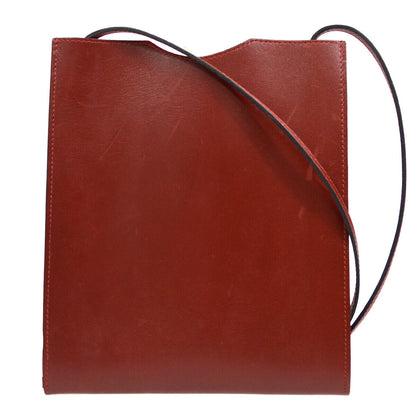 Hermes Onimaitou Pochette Box Calf, BURGUNDY, LEATHER, Shoulder bag