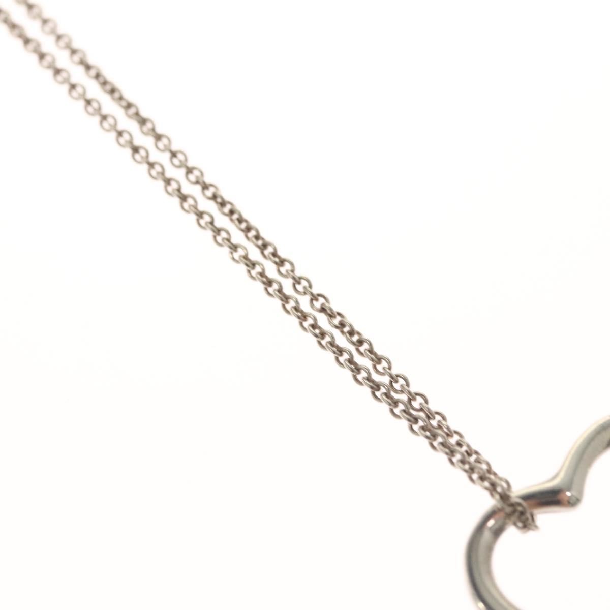 Tiffany & Co. Elsa Peretti Open Heart Pendant Necklace Sterling Silver, SILVER, SILVER, Necklace