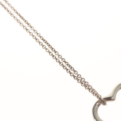Tiffany & Co. Elsa Peretti Open Heart Pendant Necklace Sterling Silver, SILVER, SILVER, Necklace