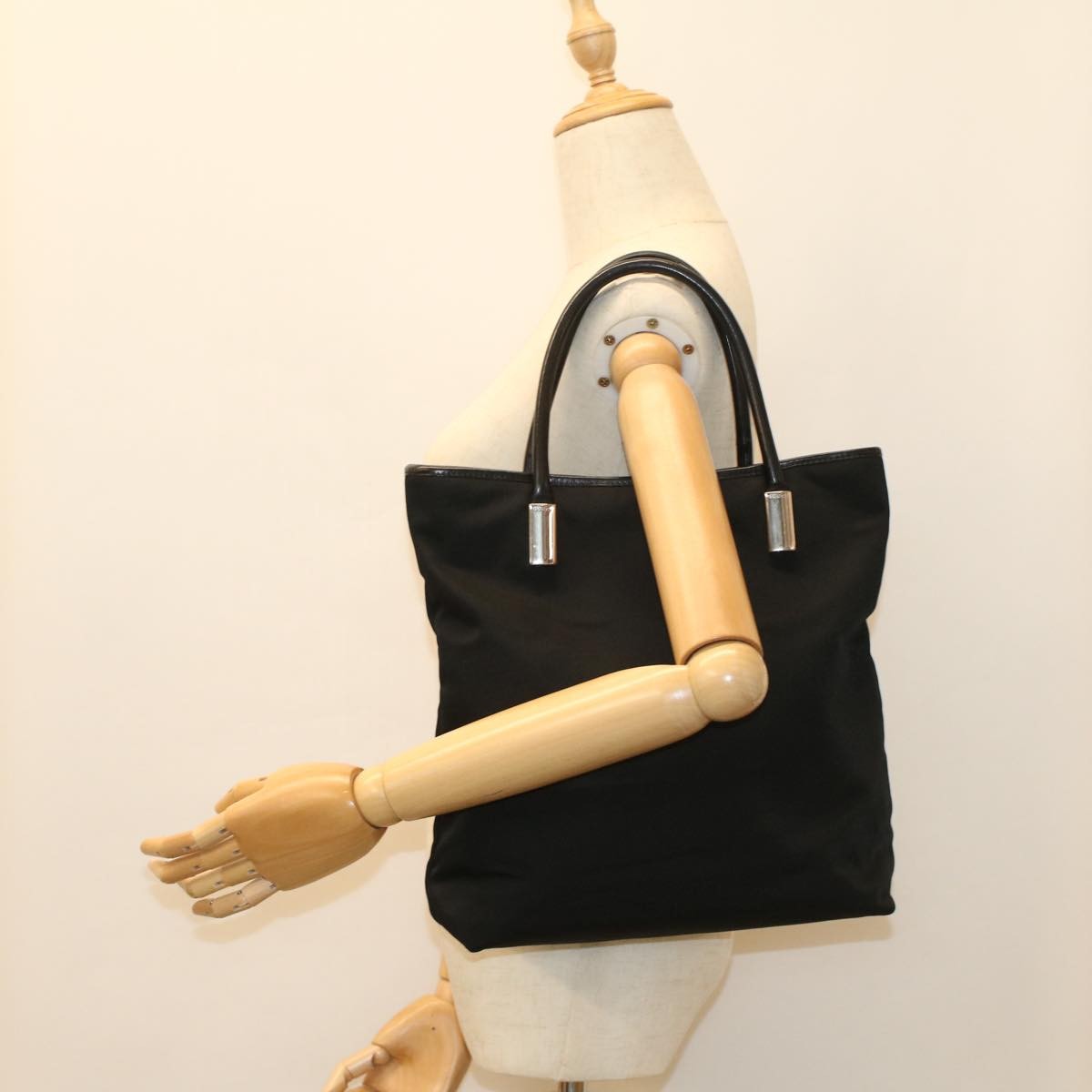 Gucci Vintage Handbag Nylon, BLACK, NYLON, Handbag