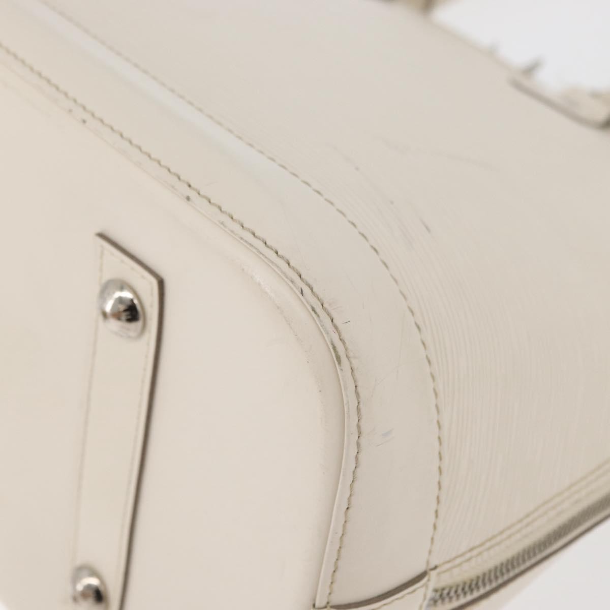 Louis Vuitton Alma Handbag Epi Leather, White, Leather, Handbag