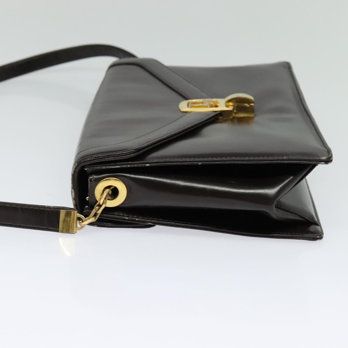Christian Dior Vintage Shoulder Bag Leather, BROWN, LEATHER, Shoulder bag