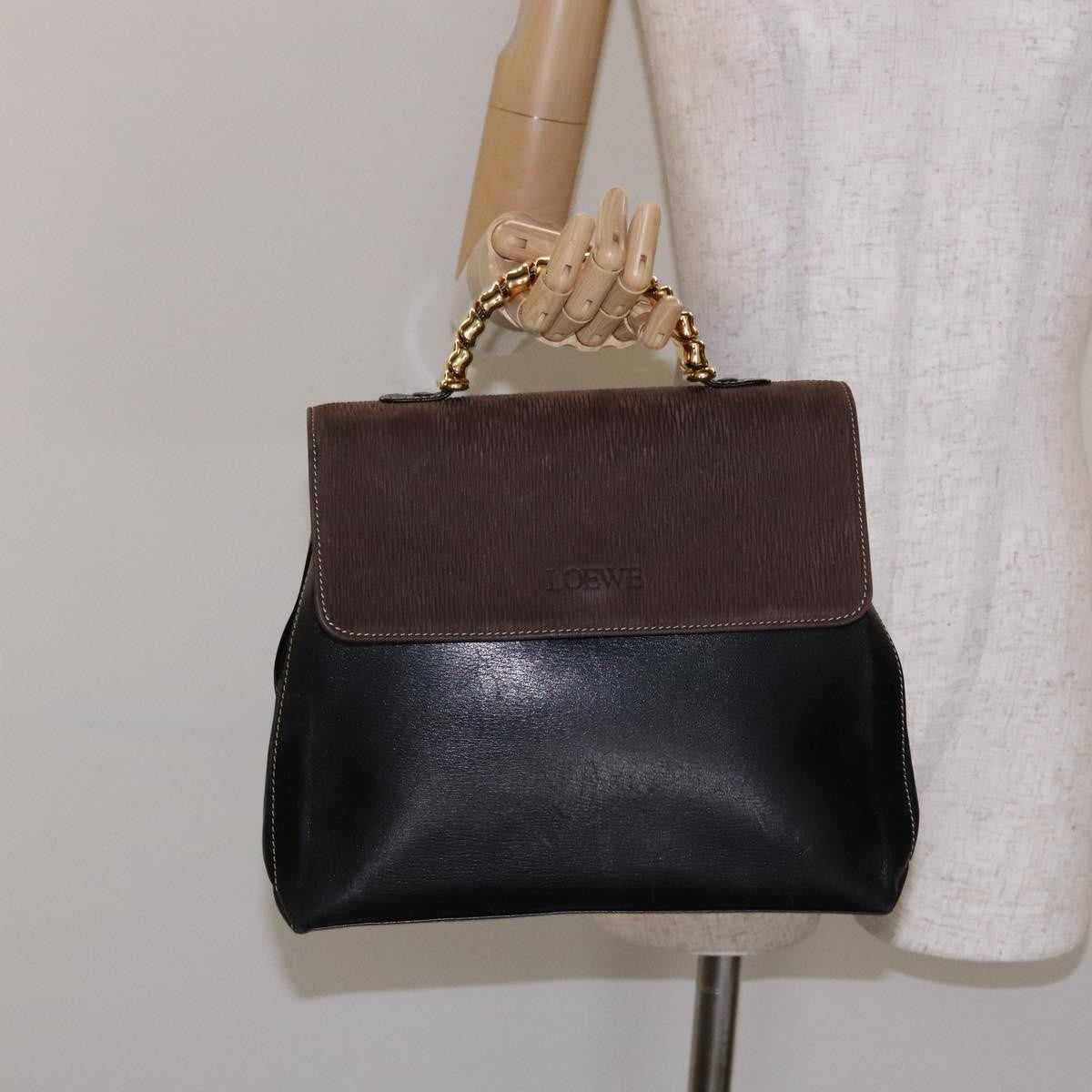 Loewe Vintage Velazquez Top Handle Bag Leather, BROWN, LEATHER, Handbag