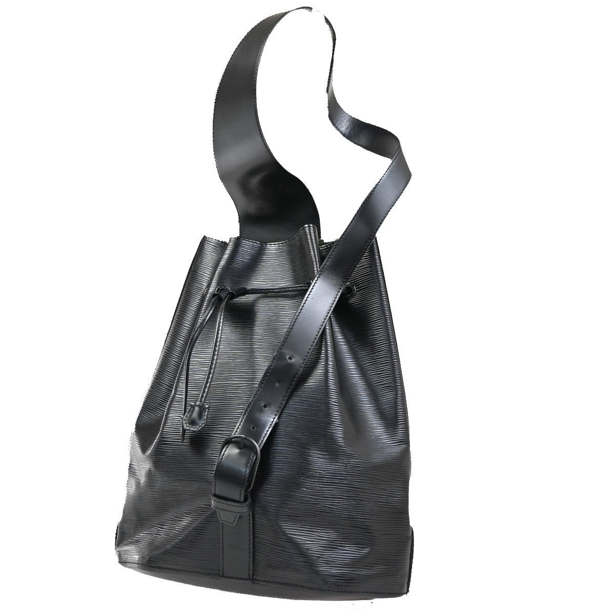 Louis Vuitton Sac a Dos Drawstring Backpack Epi Leather, BLACK, LEATHER, Backpack