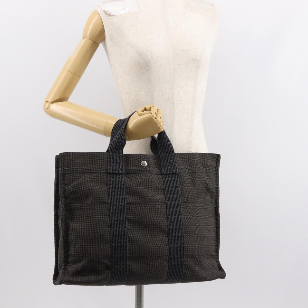 Hermes Fourre-tout Herline Fourre-tout Herline, GRAY, CANVAS, Tote bag