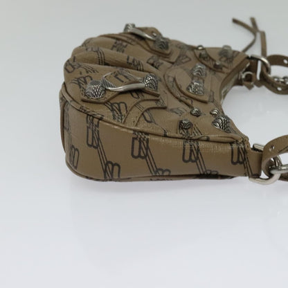 Balenciaga Le Cagole Giant Studs Chain Shoulder Bag Leather, BEIGE, LEATHER, Shoulder bag