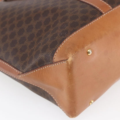 Celine Vintage Macadam Tote bag Canvas, BROWN, PVC, Tote bag