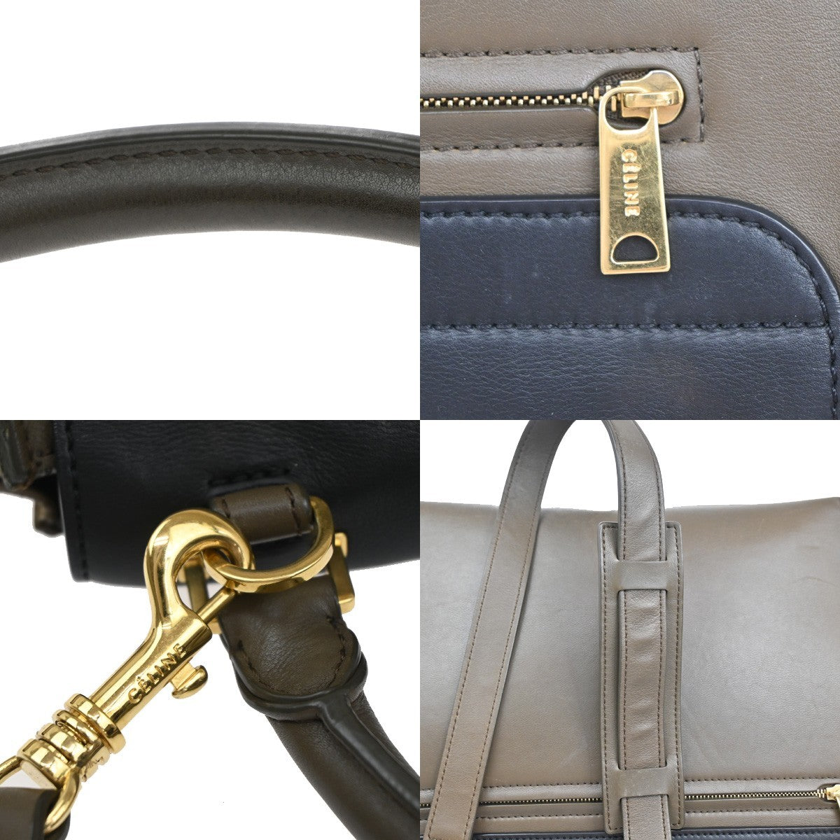 Celine Trapeze Bag Leather with Suede, Multicolour, Leather, Handbag