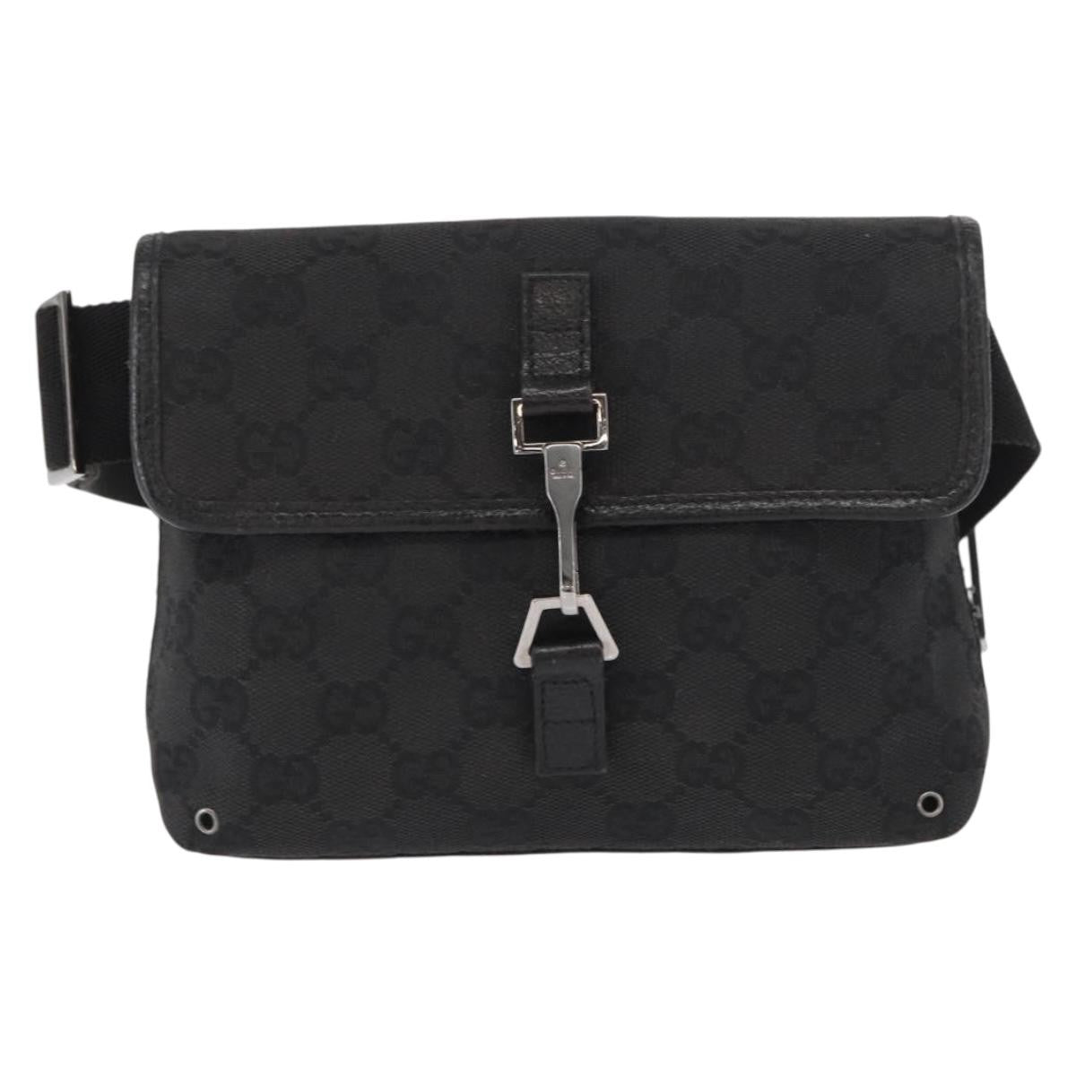 Gucci Vintage Jackie Waist Bag GG Canvas, BLACK, CANVAS, Shoulder bag