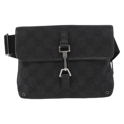 Gucci Vintage Jackie Waist Bag GG Canvas, BLACK, CANVAS, Shoulder bag
